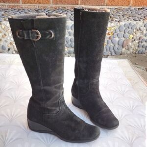 Aquatalia Tall Black Suede Boot